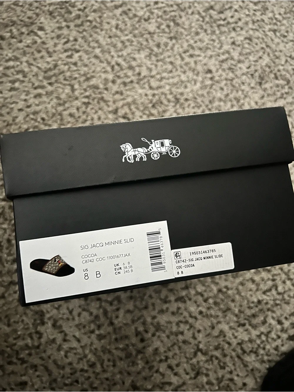 Coach Black Box with White Horse & Carriage Logo